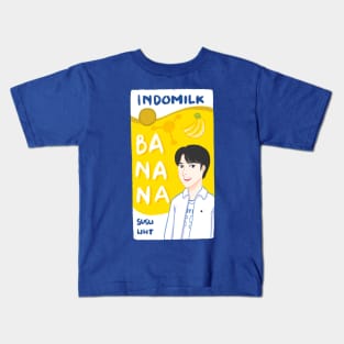 BTS Jungkook Indomilk banana uyu Kids T-Shirt